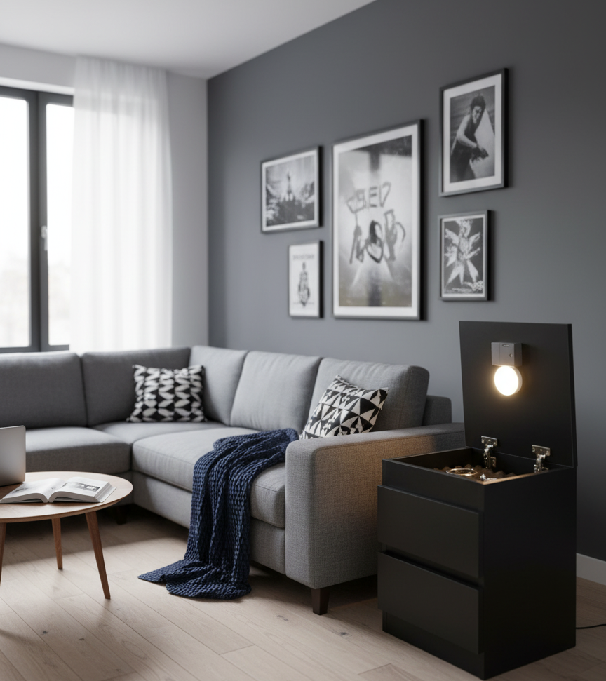 Zula Tasarım- Siyah Komodin