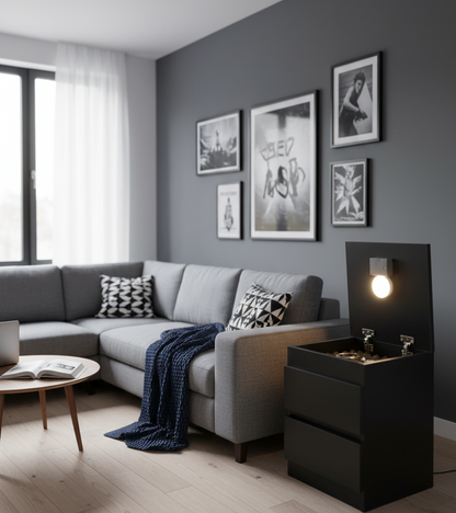 Zula Tasarım- Siyah Komodin